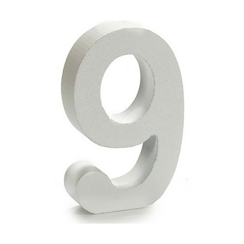 Image secondaire de Numéro 9 Bois Blanc (2 x 16 x 14,5 cm) (24 Unités)