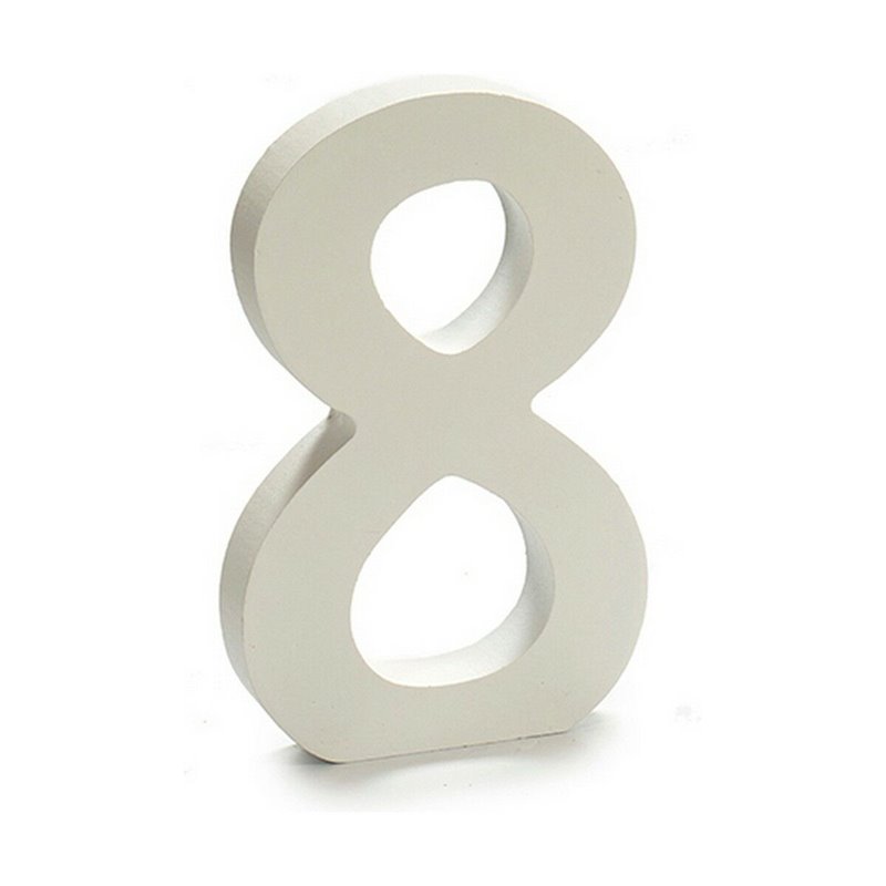 Image secondaire de Numéro 8 Bois Blanc (1,8 x 21 x 17 cm) (12 Unités)