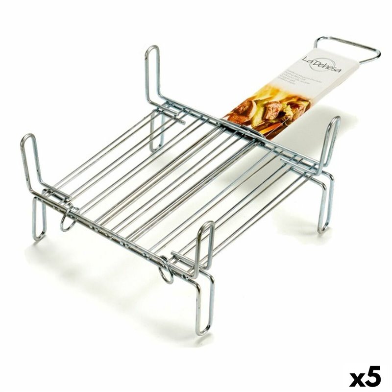 Grill Double 25 x 25 cm Acier zingué (5 Unités)