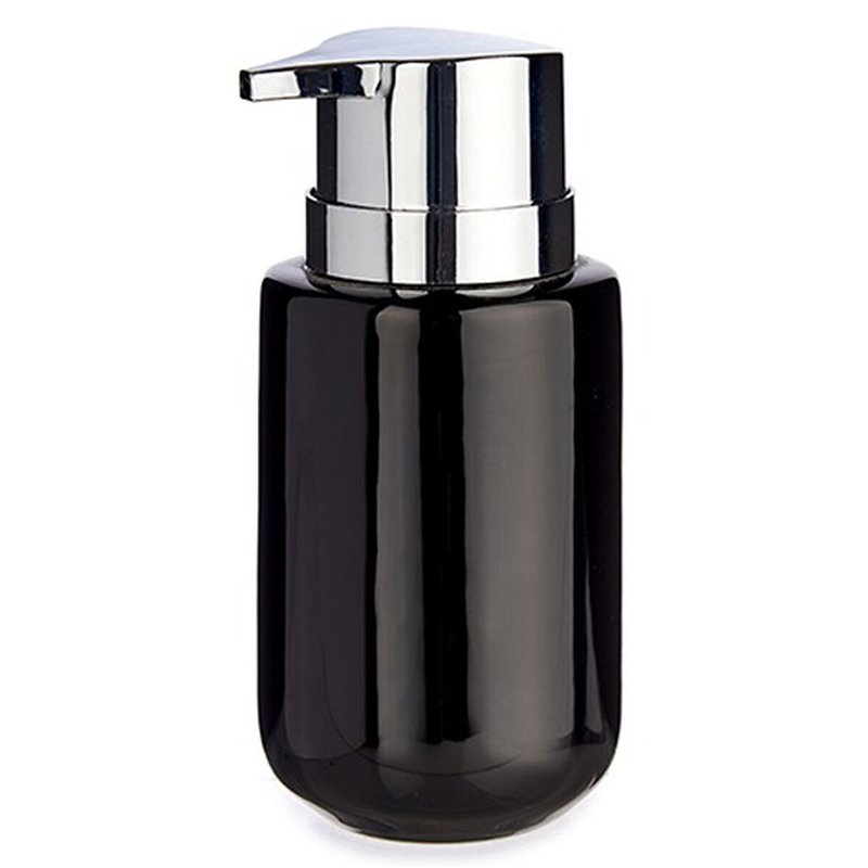 Image secondaire de Distributeur de Savon Noir Argenté Métal Céramique 350 ml (6 Unités)