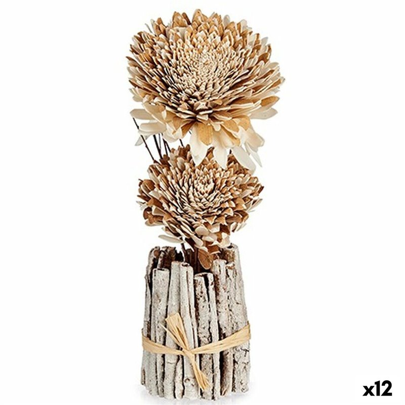 Fleur décorative Naturel 13 x 37 x 14 cm (12 Unités)