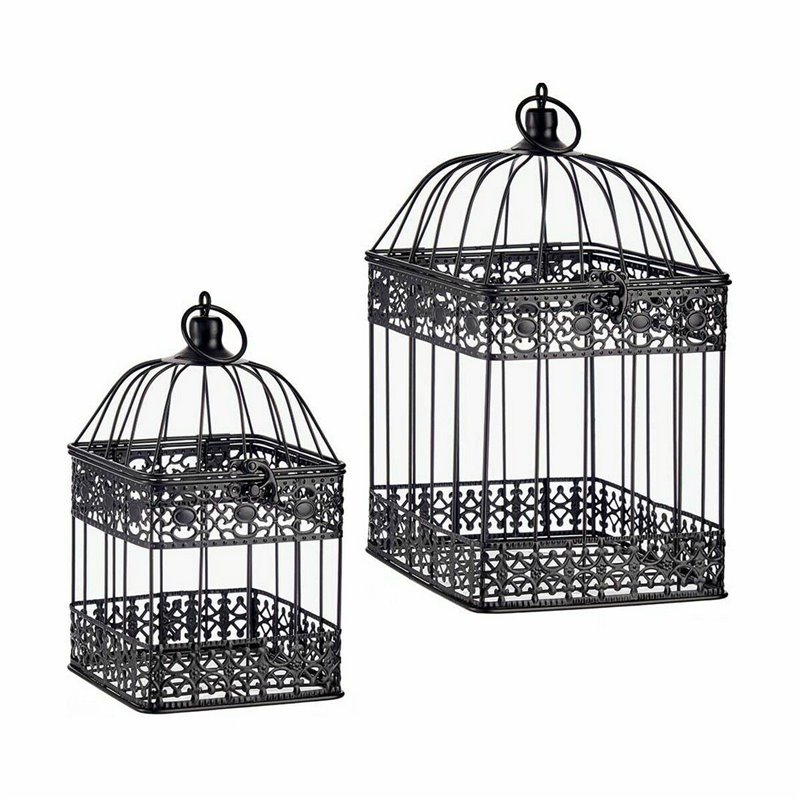 Image secondaire de Cage décorative Lot Noir (4 Unités)