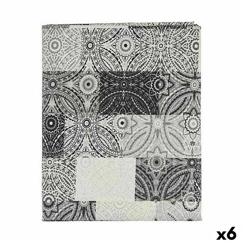 Nappe toile Antitaches Carrelage 140 x 180 cm Gris (6 Unités)