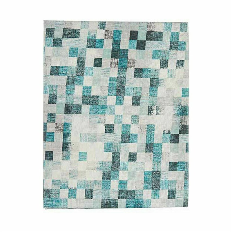 Image secondaire de Nappe toile Antitaches Carreaux 140 x 180 cm Turquoise (6 Unités)