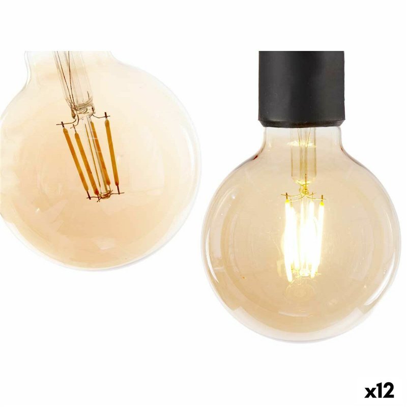 Lampe LED Vintage E27 Transparent 4 W 9,5 x 14 x 9,5 cm (12 Unités)