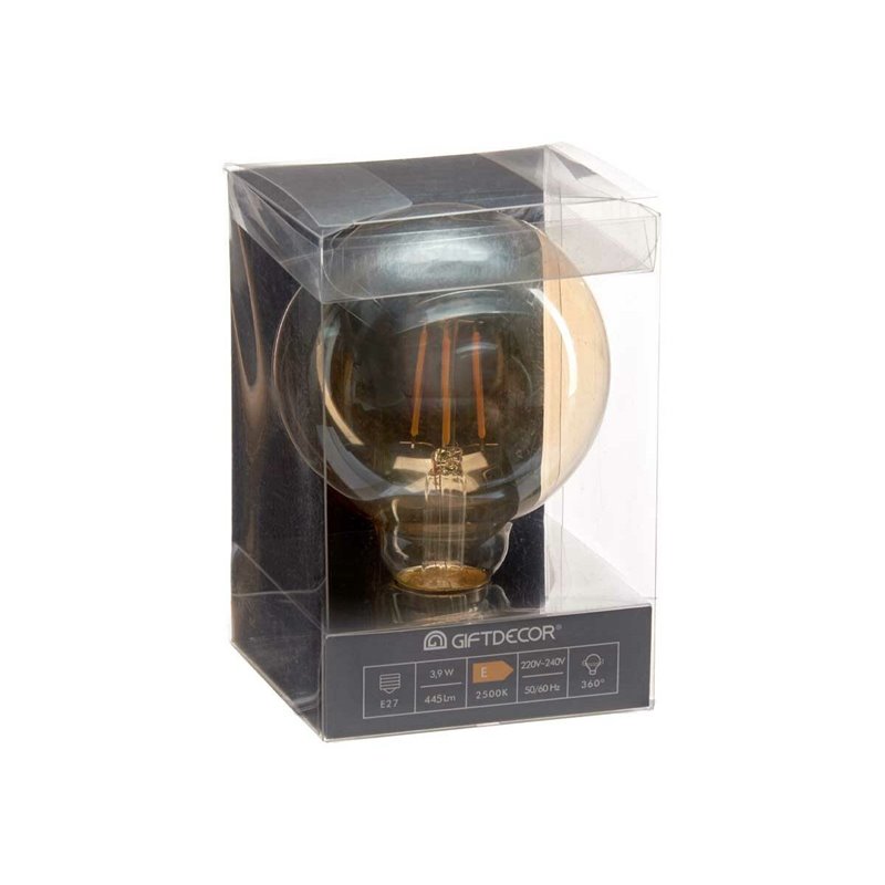 Image secondaire de Lampe LED Vintage E27 Transparent 4 W 9,5 x 14 x 9,5 cm (12 Unités)