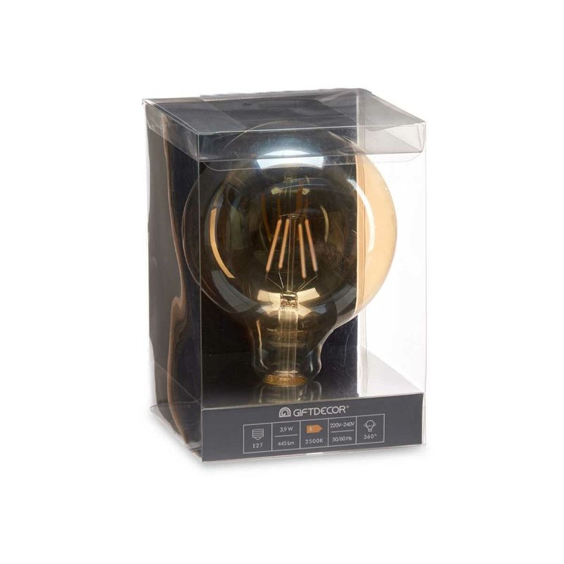 Image secondaire de Lampe LED Vintage E27 Transparent 4 W 12,5 x 17,5 x 12,5 cm (12 Unités)