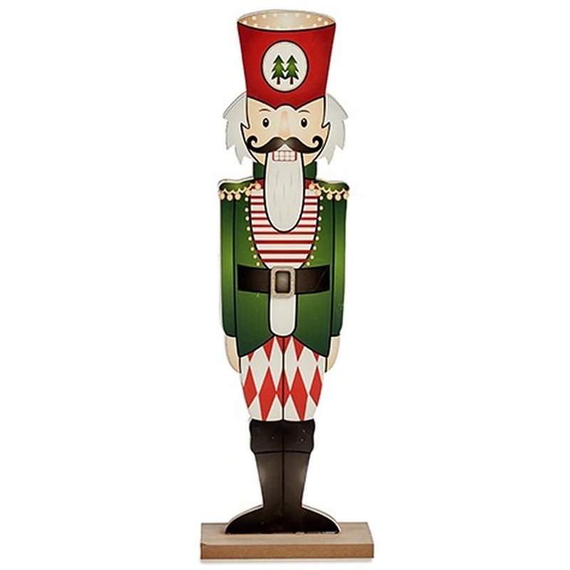 Image secondaire de Figurine Décorative Casse-Noisette Blanc Noir Rouge Vert Bois 10 x 60 x 19 cm (6 Unités)