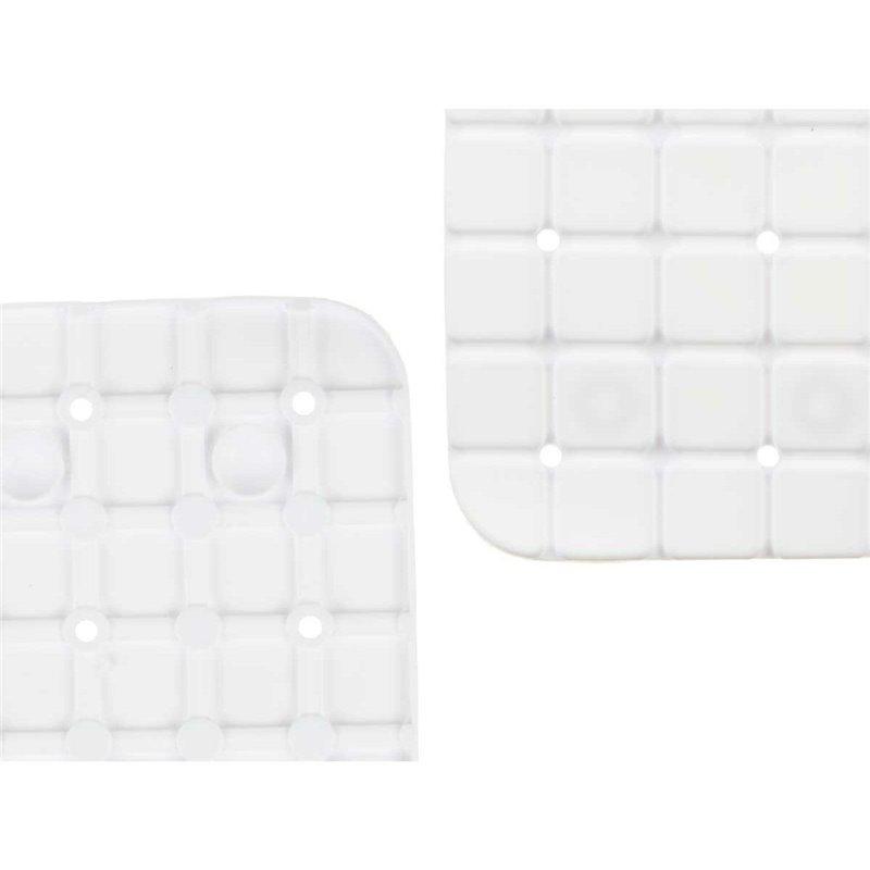 Image secondaire de Tapis de Douche Antidérapant Carreaux Blanc PVC 67,7 x 38,5 x 0,7 cm (6 Unités)