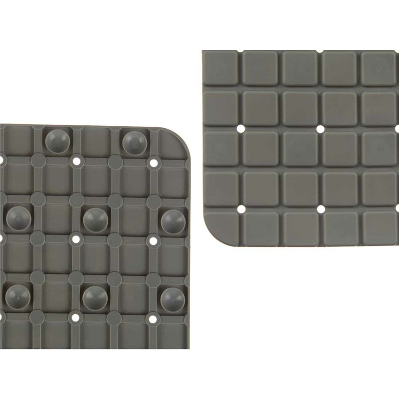 Image secondaire de Tapis de Douche Antidérapant Carreaux Gris PVC 50,3 x 50,3 x 0,7 cm (6 Unités)