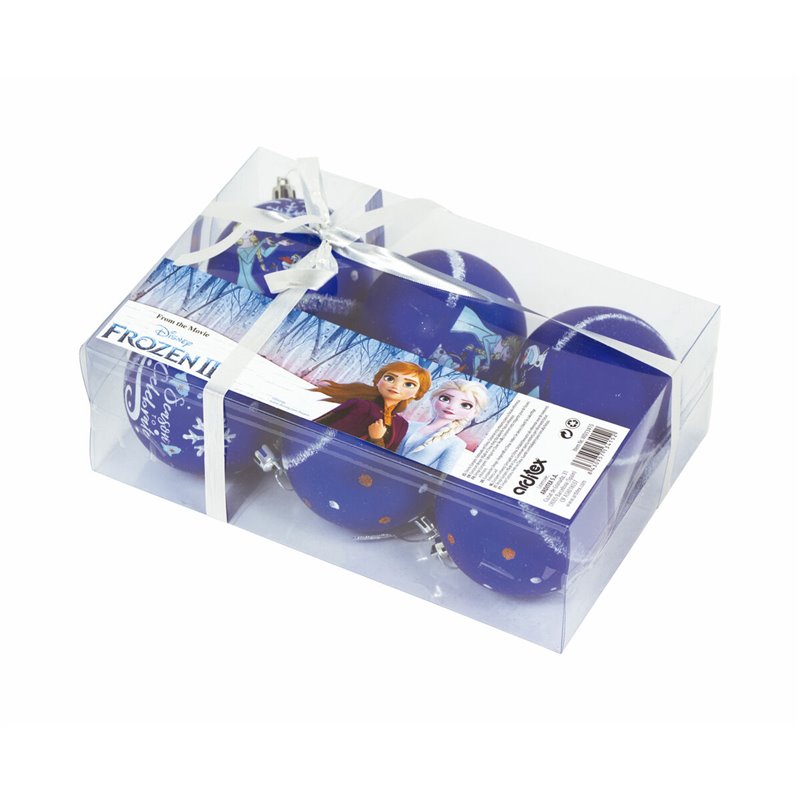 Image secondaire de Boule de Noël Frozen Memories 6 Unités Bleu Blanc Plastique (Ø 8 cm)