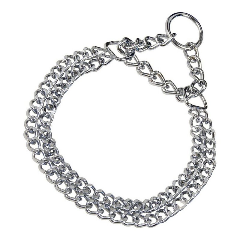 Collier pour Chien Hs Sprenger Argenté 2 mm Double Maillons (50 cm)