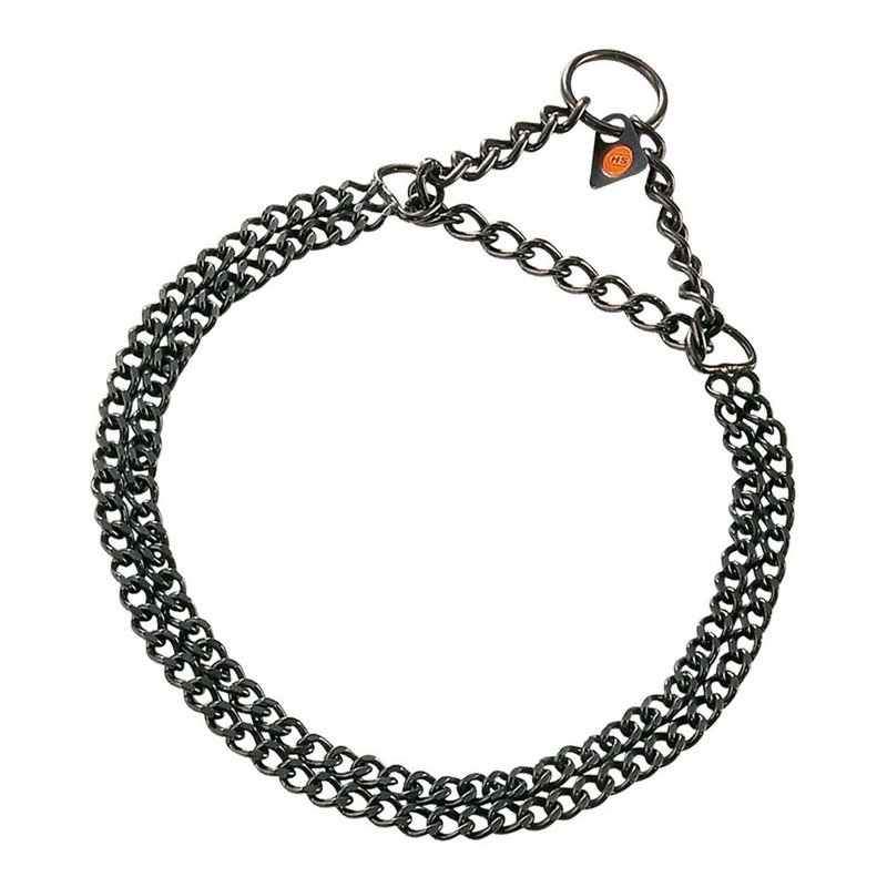 Collier pour Chien Hs Sprenger Noir 2 mm Double Maillons (60 cm)