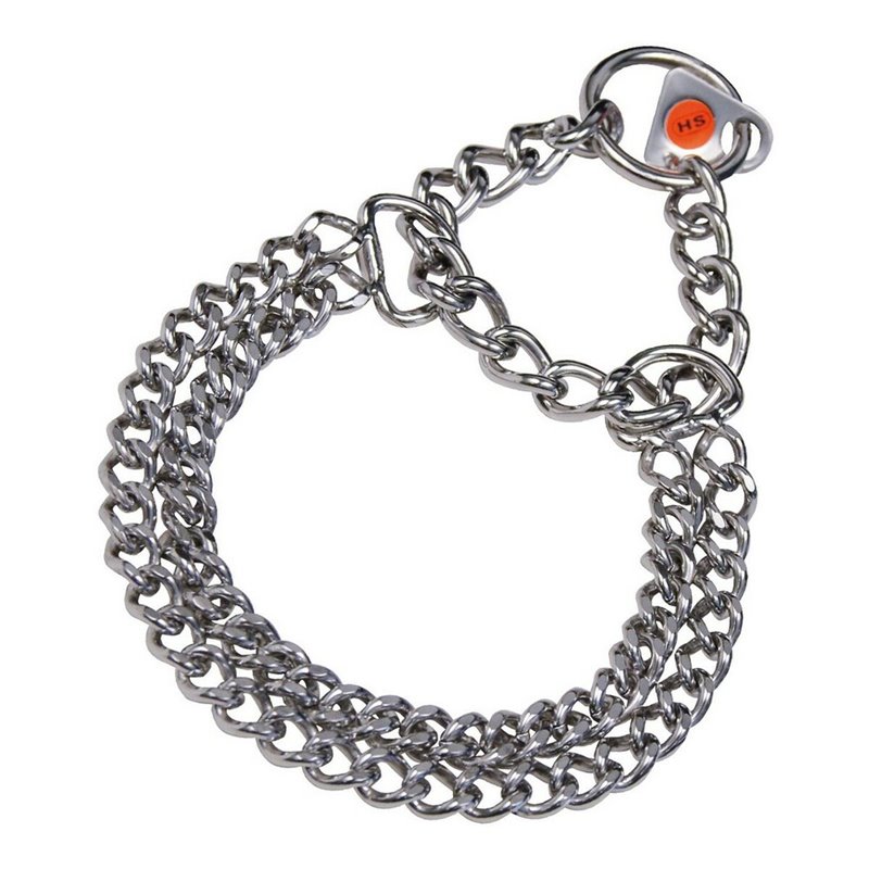 Collier pour Chien Hs Sprenger Argenté 2 mm Double Maillons (60 cm)