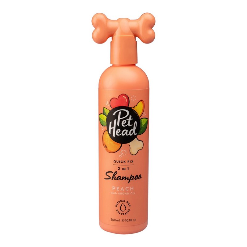 2-In-1 shampooing et après-shampooing Pet Head Quick Fix Pêche