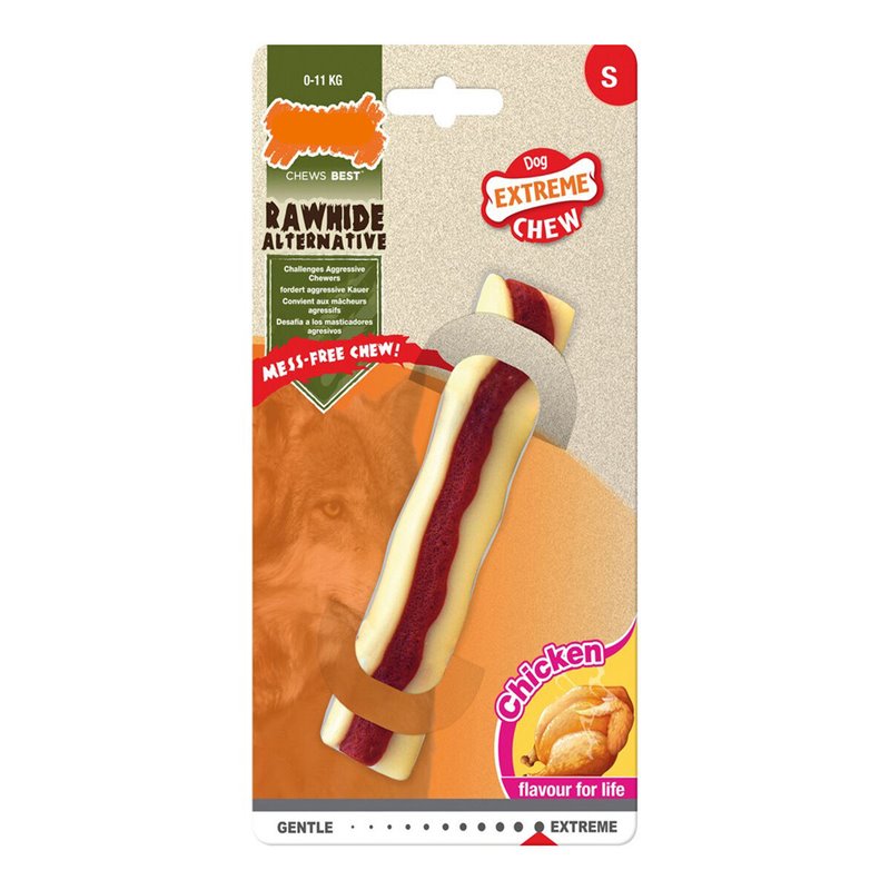 Jouet pour chien Nylabone Extreme Chew Roll Rawhide Taille S Poulet Nylon