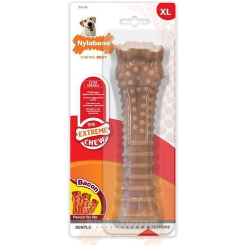 Jouet pour chien Nylabone Dura Chew Bacon Taille XL Nylon