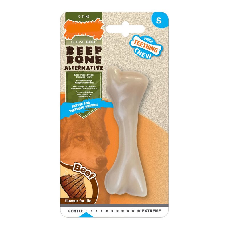 Jouet pour chien Nylabone Beef Bone Chiots Taille S Thermoplastique Viande de buf