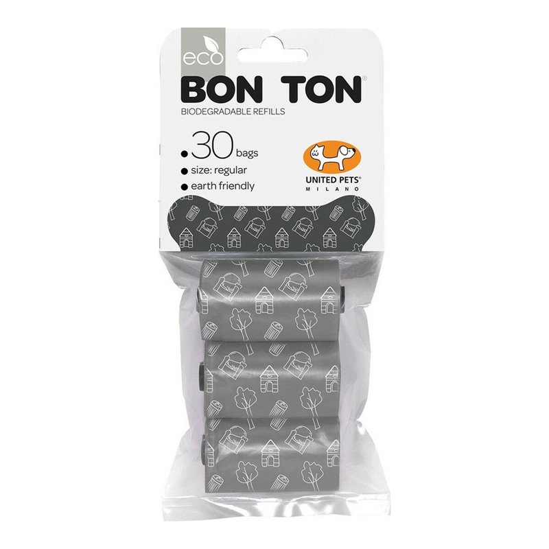 Sacs d'hygiène United Pets Bon Ton Regular Chien Gris (3 x 10 uds)