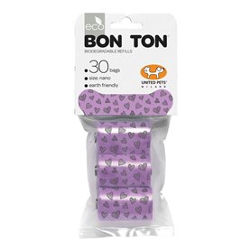 Sacs d'hygiène United Pets Bon Ton Nano Chien Violet (3 x 10 uds)