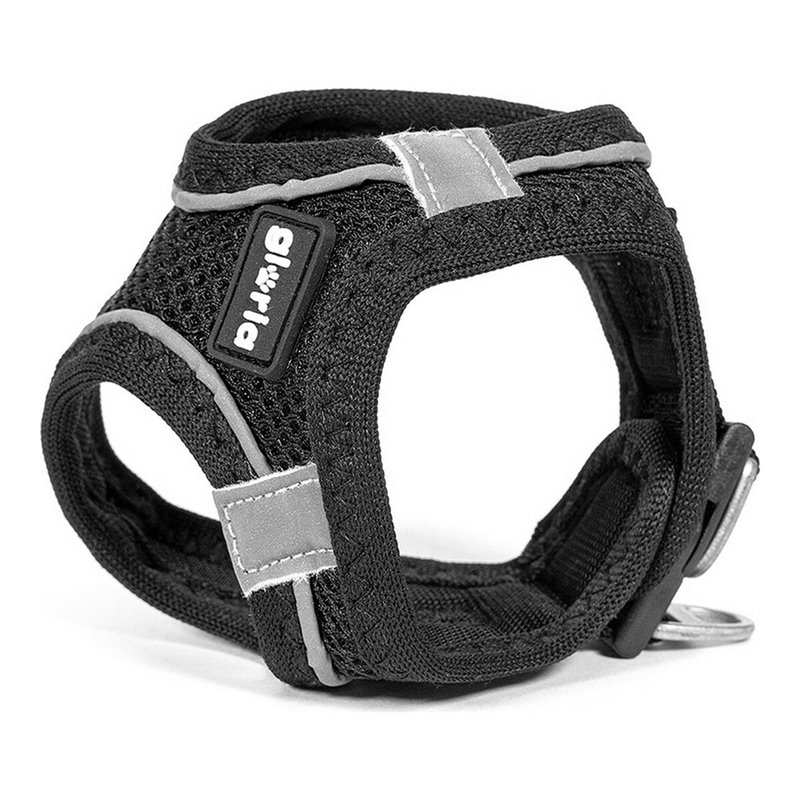 Harnais pour Chien Gloria Air Mesh Trek Star Réglable Noir Taille XXXS (18-20 cm)