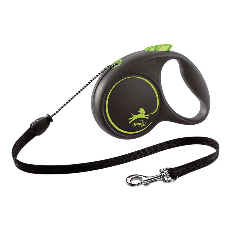 Laisse pour Chien Flexi BLACK DESIGN 5 m Taille M Vert