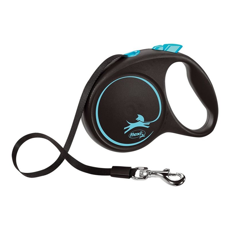 Laisse pour Chien Flexi BLACK DESIGN 5 m Bleu Taille L