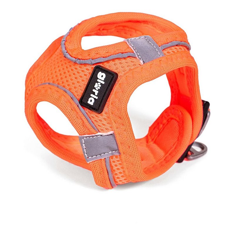 Harnais pour Chien Gloria Air Mesh Trek Star Réglable Orange Taille XX