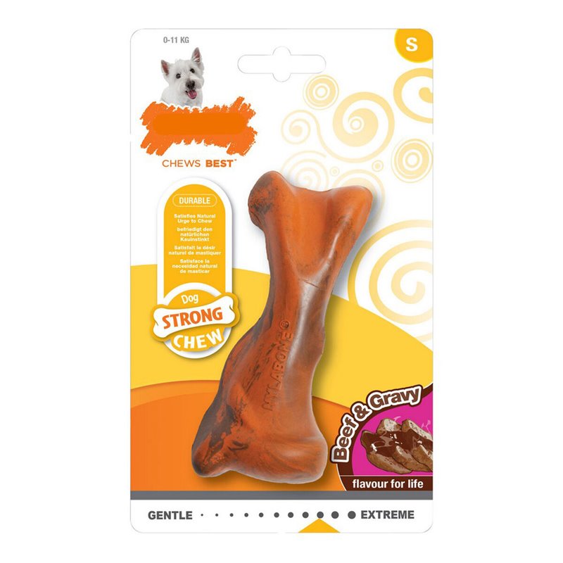 Jouet pour chien Nylabone Strong Chew Sauce Viande Caoutchouc Taille S