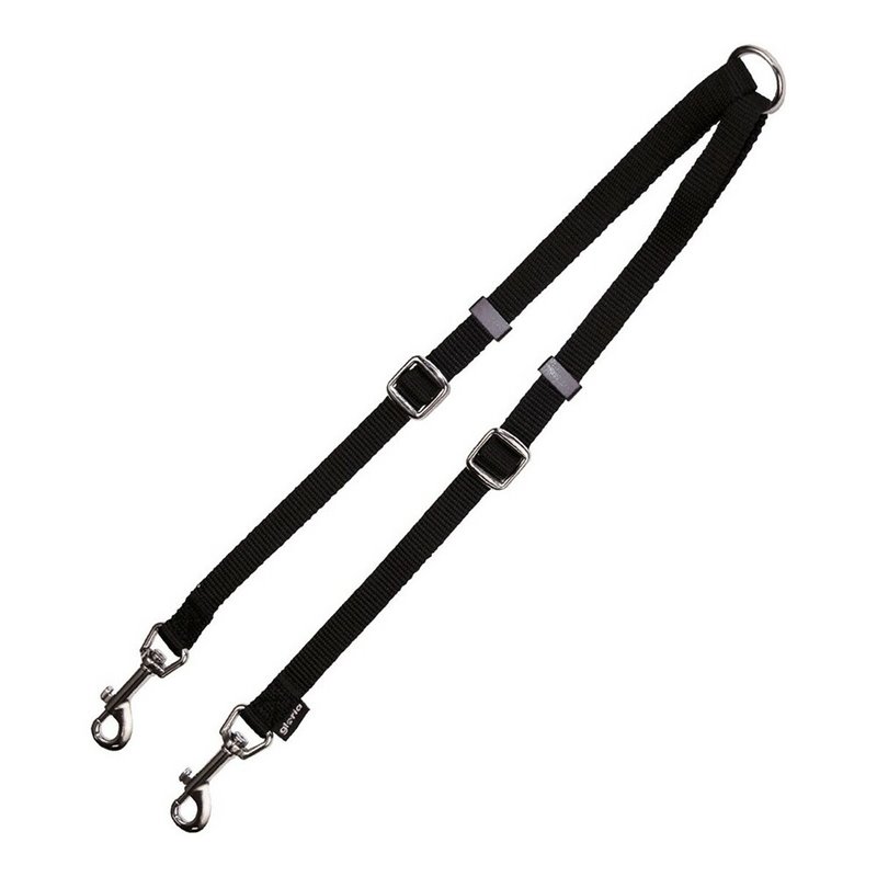 2 Accouplement pour laisse de chien Gloria Noir (1.6 x 35-56 cm) (1.6 x 35-56 cm)