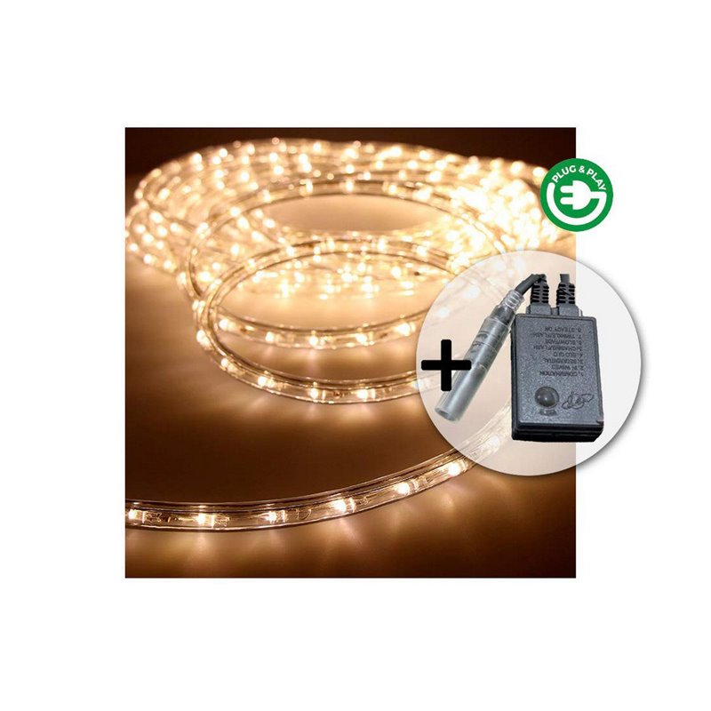 Image secondaire de Tuyau d'arrosage LED EDM Flexiled 8 Fonctions Transparent Vert tendre 230 V 12 m