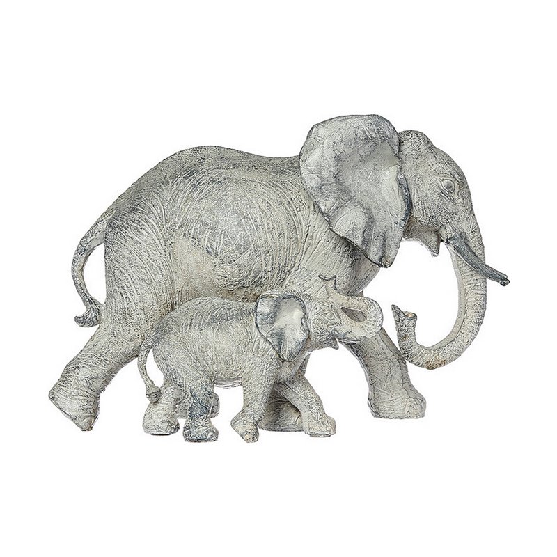 Figurine Décorative Atmosphera 15,5 x 22,5 x 12 cm Résine Eléphant Multicouleur