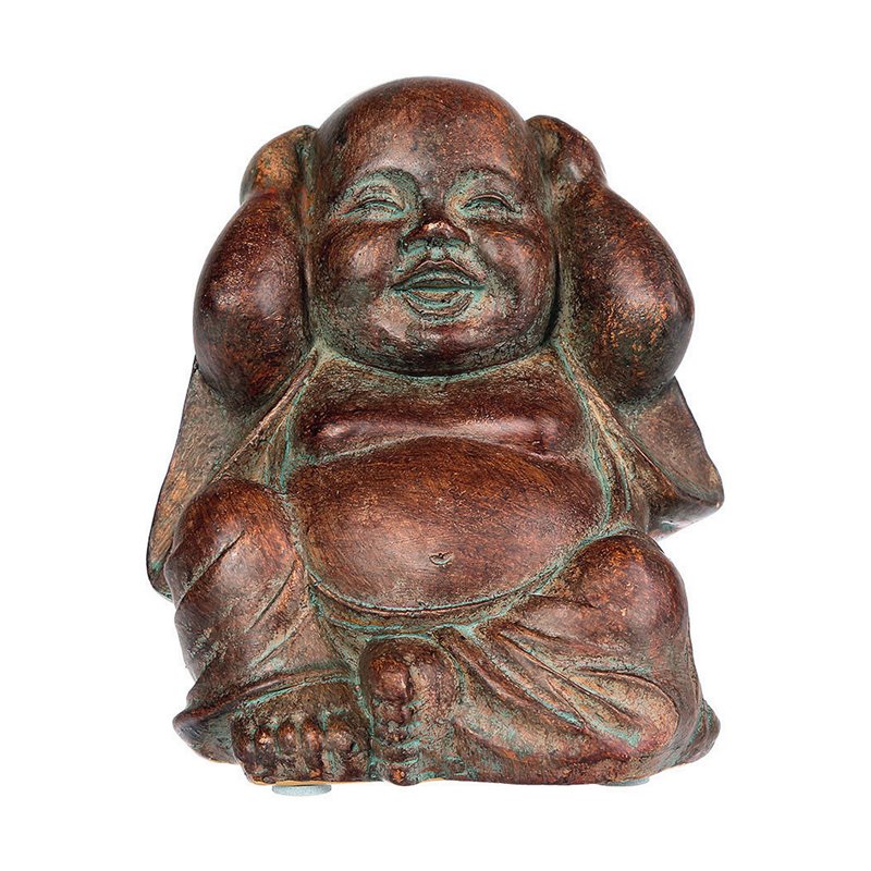 Figurine Décorative Atmosphera sabiduria santai 12 x 11 x 9,5 cm Marro