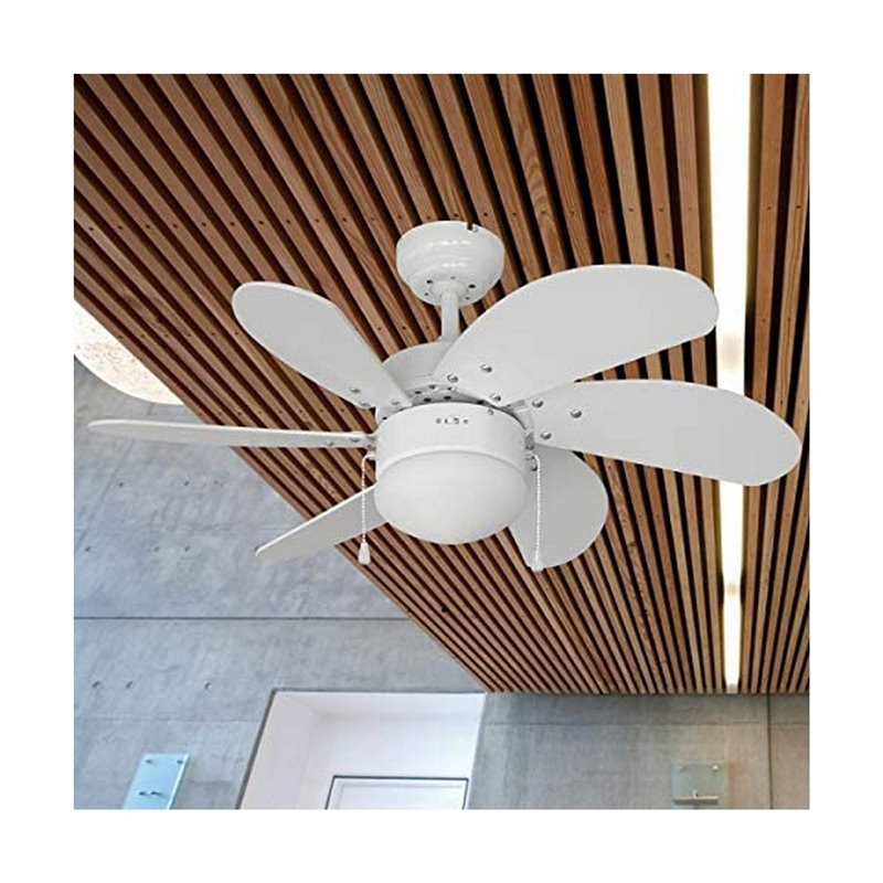 Image secondaire de Ventilateur de Plafond avec Lumière EDM 33985 Aral Blanc 50 W