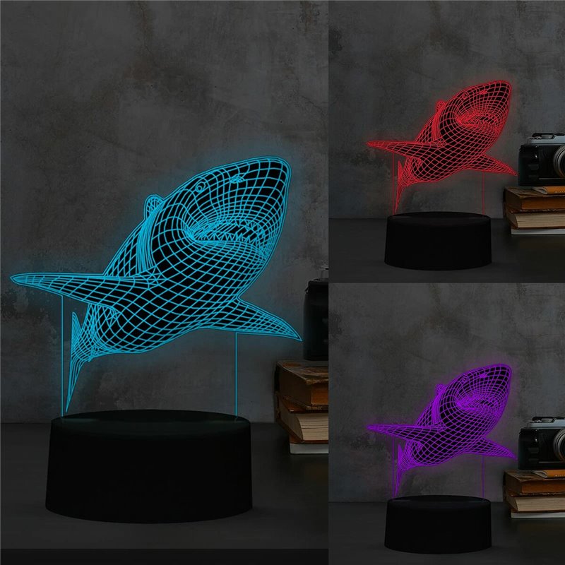 Image secondaire de Lampe LED iTotal 3D Requin 12,1 x 4 x 20,7 cm Plastique 21 cm