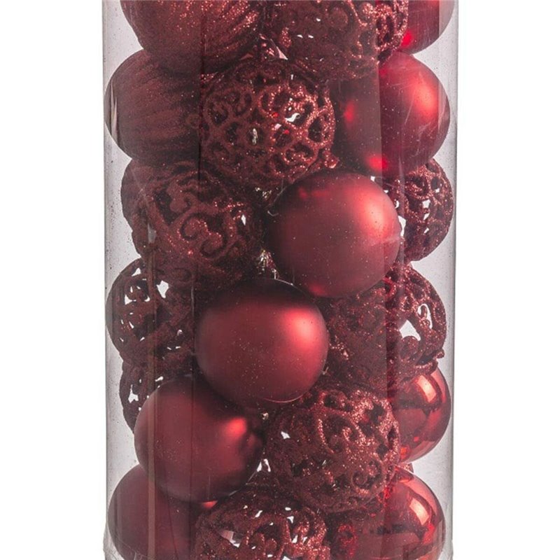 Image secondaire de Boules de Noël Rouge Plastique 5 x 5 x 5 cm (30 Unités)