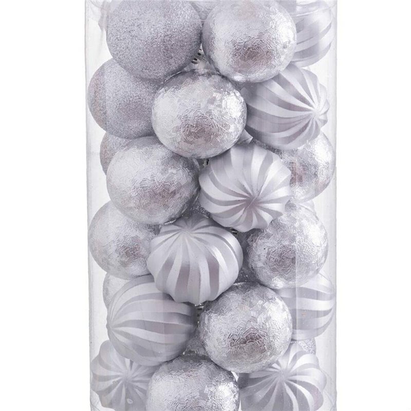 Image secondaire de Boules de Noël Argenté Plastique 6 x 6 x 6 cm (30 Unités)