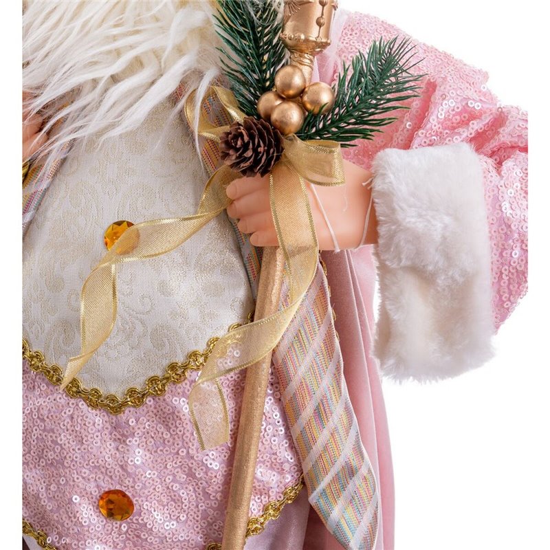 Image secondaire de Décorations de Noël Rose Plastique Polyrésine Tissu 60 cm