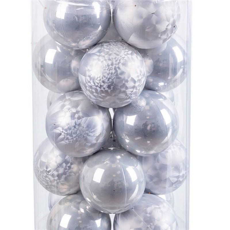 Image secondaire de Boules de Noël Argenté Plastique 6 x 6 x 6 cm (20 Unités)