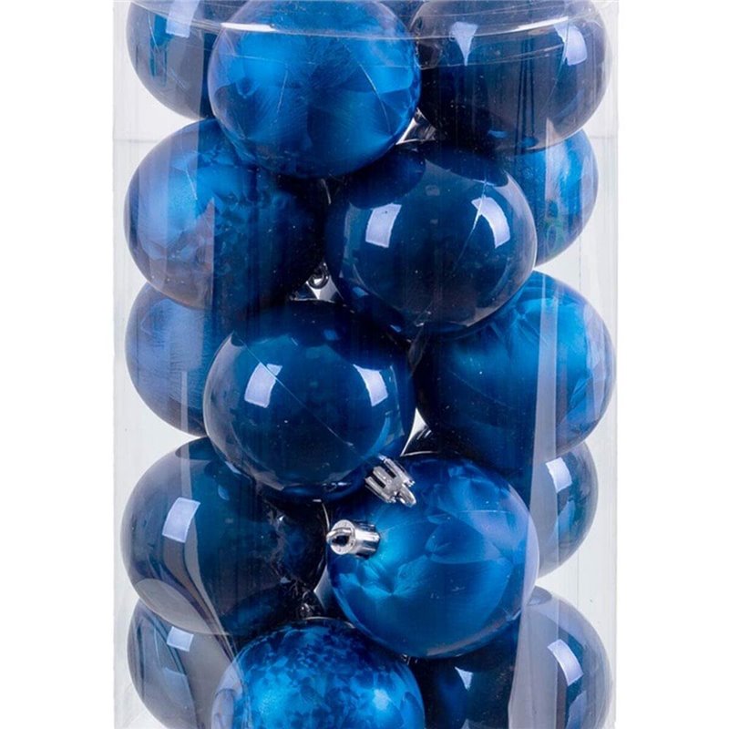 Image secondaire de Boules de Noël Bleu Plastique 6 x 6 x 6 cm (20 Unités)