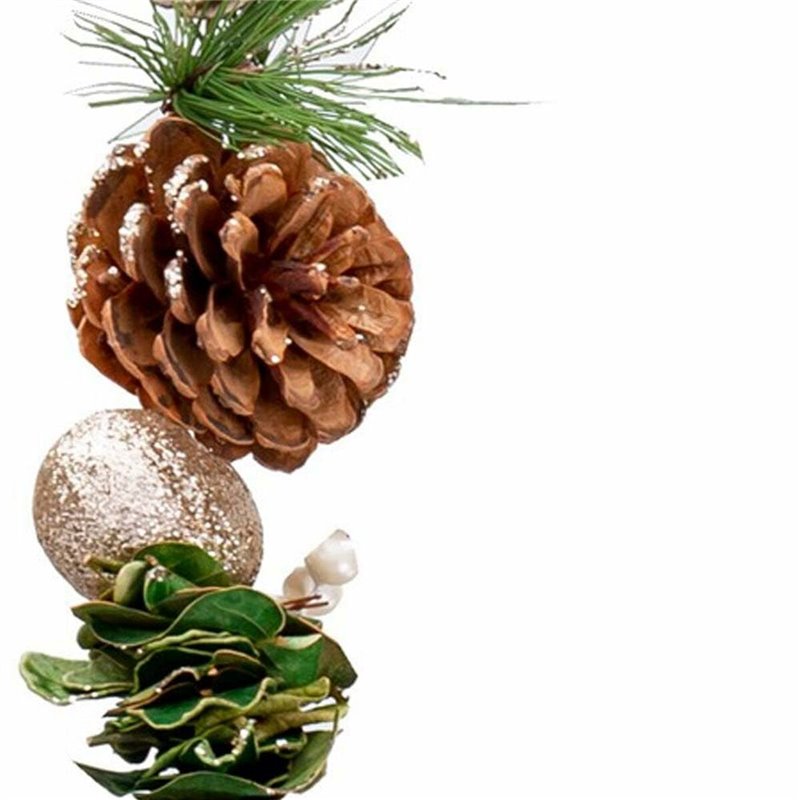 Image secondaire de Guirlande de Noël Doré Naturel Plastique Foam Ananas 150 cm