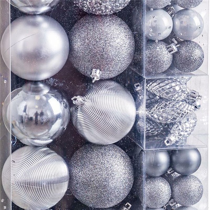 Image secondaire de Boules de Noël Argenté (50 Unités)