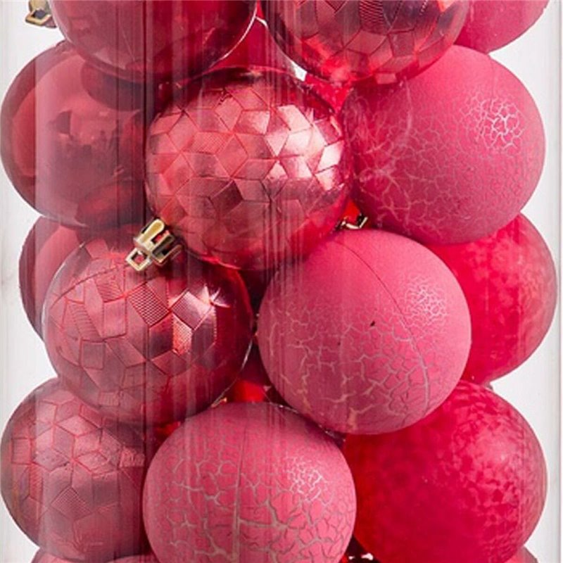 Image secondaire de Boules de Noël Rouge Plastique 6 x 6 x 6 cm (40 Unités)