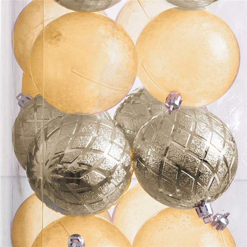 Image secondaire de Boules de Noël Doré 8 x 8 x 8 cm (20 Unités)