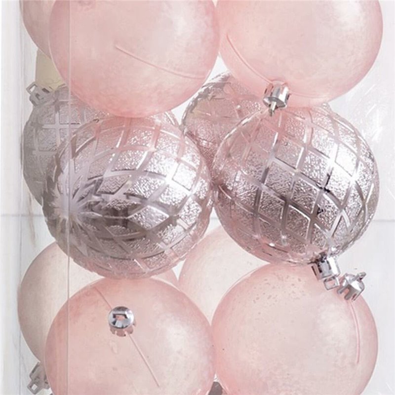 Image secondaire de Boules de Noël Rose 8 x 8 x 8 cm (20 Unités)