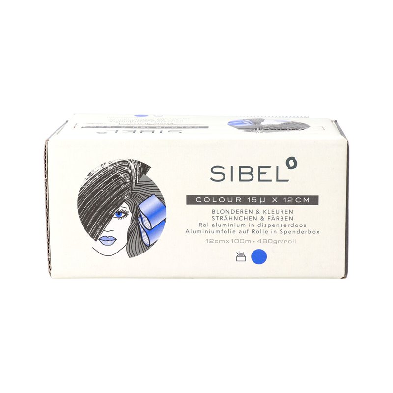 Feuille d'aluminium Sinelco Sibel High Coiffure et esthétique 15 x 12 x 100 cm Bleu