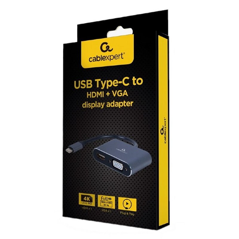 Image secondaire de Adaptateur USB vers VGA/HDMI GEMBIRD A-USB3C-HDMIVGA-01