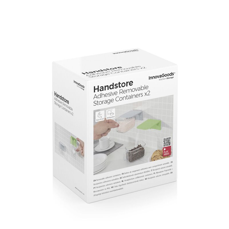 Image secondaire de Récipients de Cuisine Adhésifs Amovibles Handstore InnovaGoods Pack de 2 unités