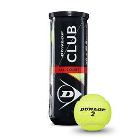 Balles de Tennis D TB CLUB AC 3 PET Dunlop 601334 3 Pièces (Caoutchouc