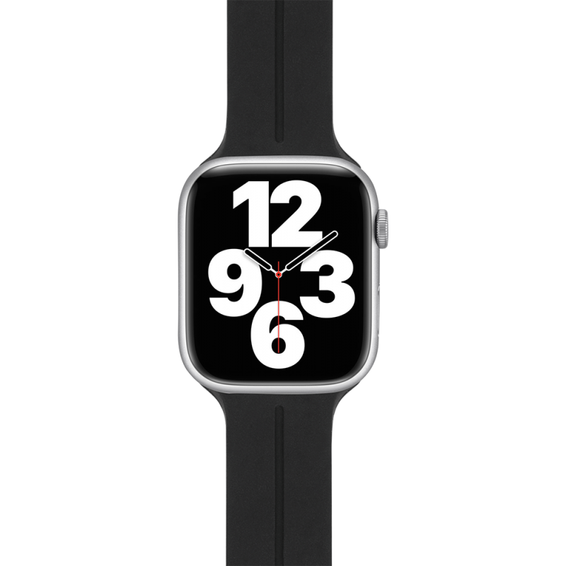 Image secondaire de Bracelet Silicone pour Apple Watch 42-44-45-49mm Noir Bigben